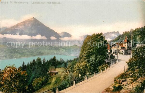 St Beatenberg BE Landschaftspanorama mit Niesen