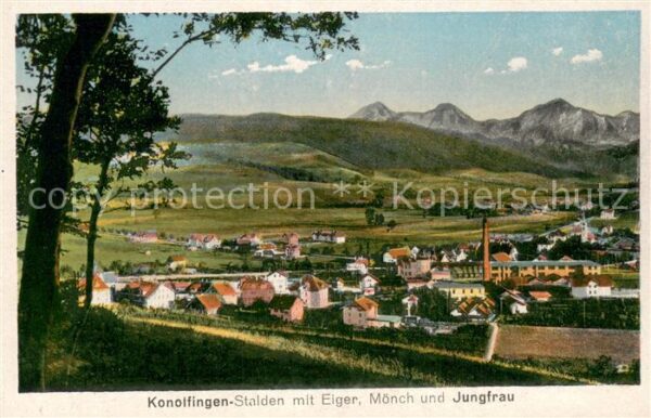 Stalden Konolfingen BE mit Eiger Mönch und Jungfrau