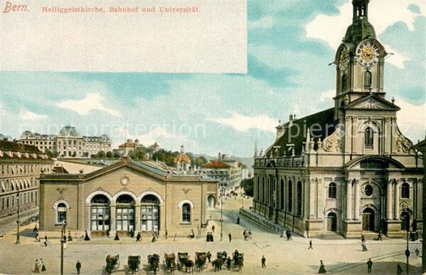 Bern BE Heiliggeistkirche Bahnhof und Universit