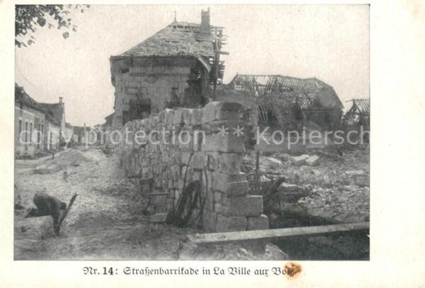 La Ville-aux-Bois 02 -les-Dizy Strassenbarrikade