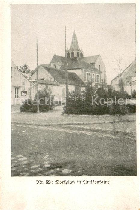 Amifontaine 02 Dorfplatz mit Kirche