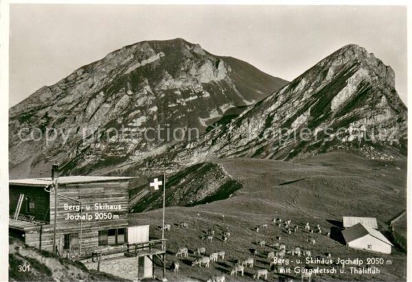 Jochalp 2045m Lenzerheide GR Berg und Skihaus Jochalp mit Gürgaletsc