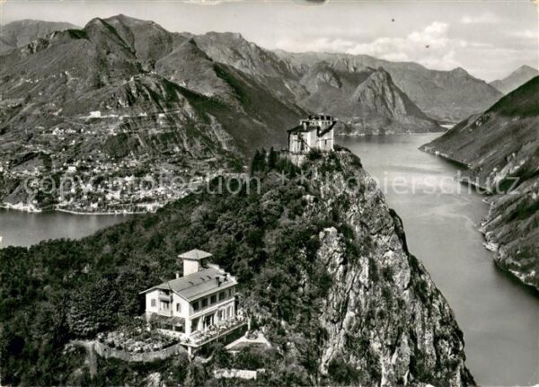 Lugano Lago di Lugano Hotel Vetta e Chiesa Monte San Salvator