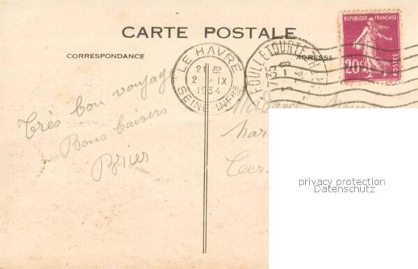 Dampfer Oceanliner BLD C.M.Le Havre 611 Ile de France – Bild 2
