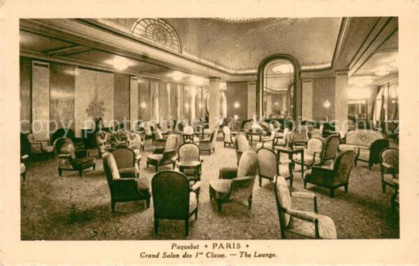 Dampfer Oceanliner PARIS The Lounge