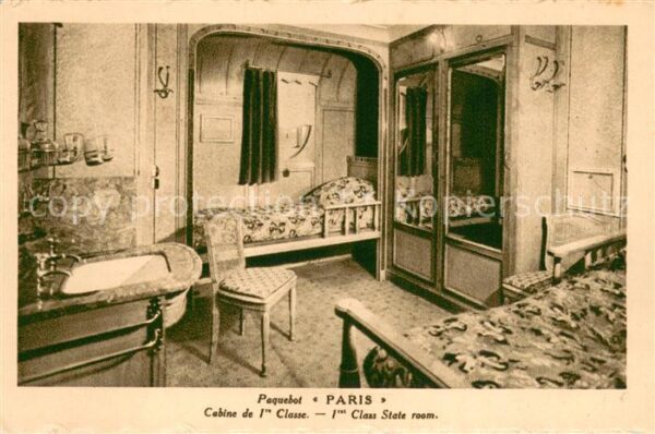 Dampfer Oceanliner PARIS State room