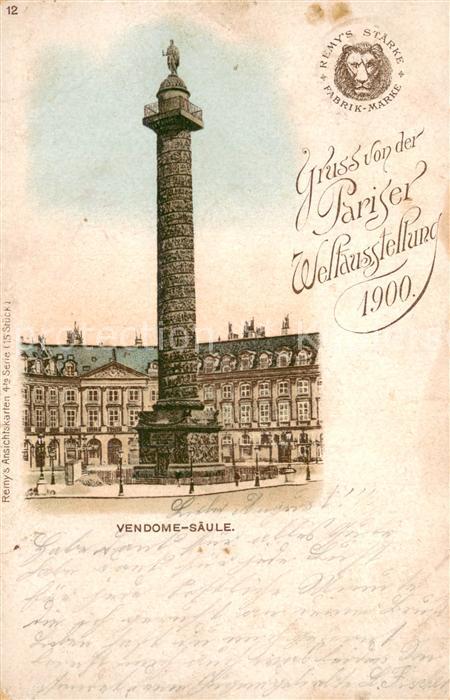 Exposition Universelle Paris 1900 Vendome Säule