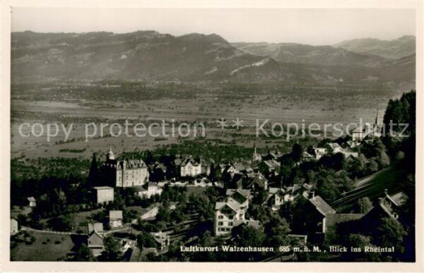 Walzenhausen AR Blick ins Rheintal