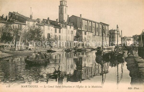 Martigues Le Canal Saint Sebastien et l’Eglise de