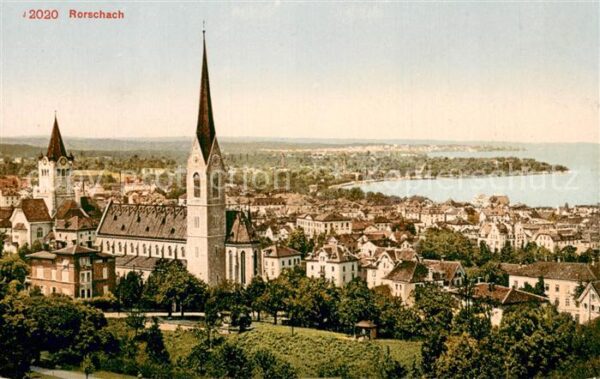 Rorschach Bodensee SG Panorama mit Kirche