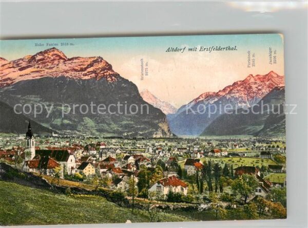 Altdorf  UR Panorama mit Erstfelderthal und Hohe Fa