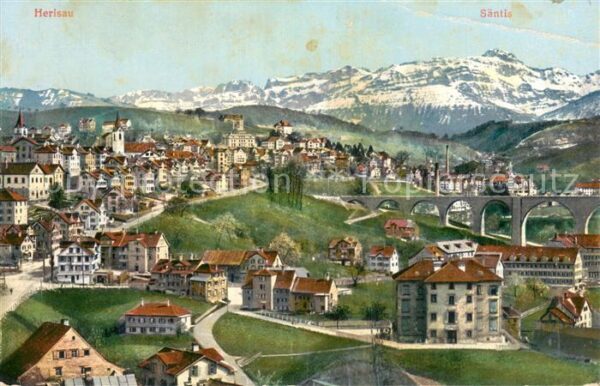 Herisau AR Panorama Viadukt Militärsache