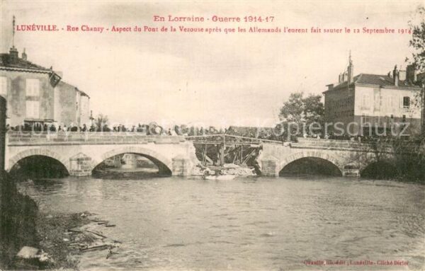 Luneville 54 Rue Chanry Aspect du Pont de la Verouse