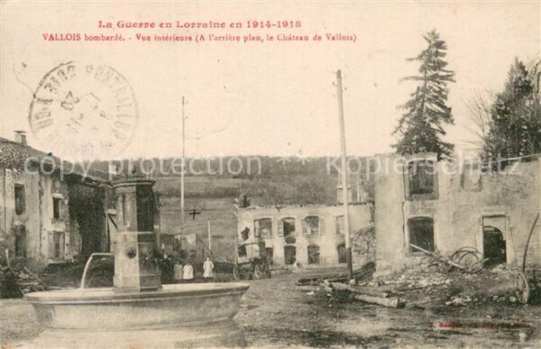 Vallois Les apres bombarde Vue interieure A l’arrie