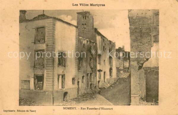 Nomeny 54 Les Villes Martyres Rue Fourrier d_Hinc