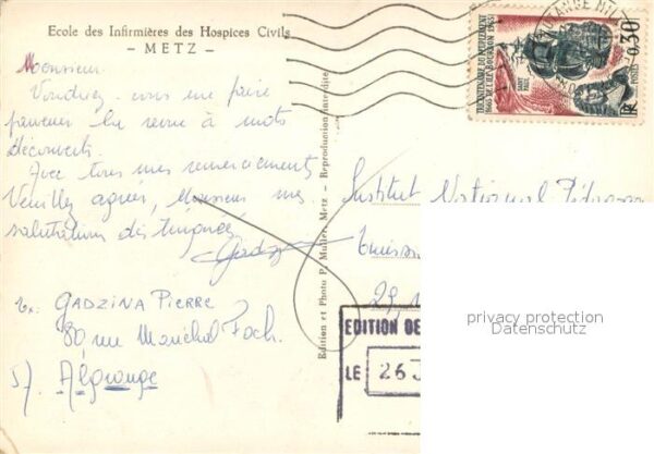 Metz  57 Moselle Ecole des Infirmieres des Hospices Civi – Bild 2