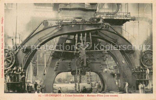 Le Creusot 71 Usines Schneider Marteau Pilon 100 tonn