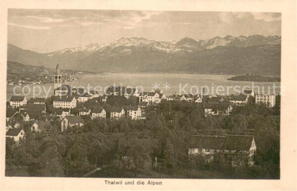 Thalwil ZH Panorama mit den Alpen