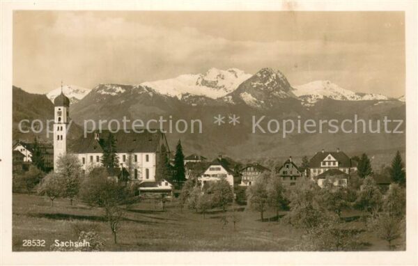 Sachseln OW Panorama mit Kirche