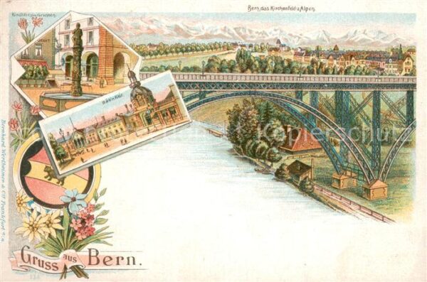 Bern BE Kirchenfeld und Alpen Kindlifresserbrun