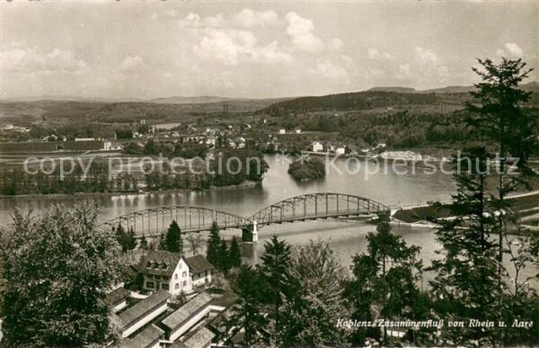 Koblenz AG Zusammenfluss von Rhein und Aare