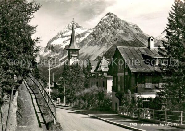 Arosa GR Ortspartie mit Furkahörner