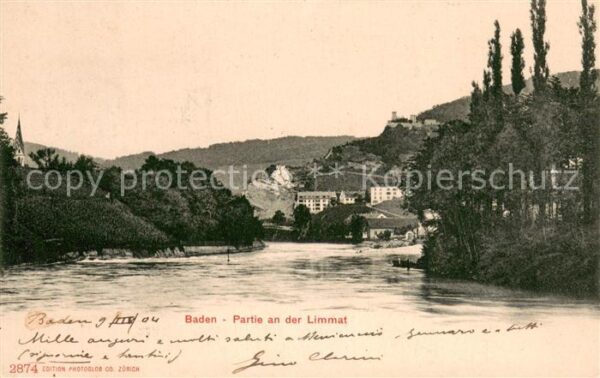 Baden  AG Partie an der Limmat