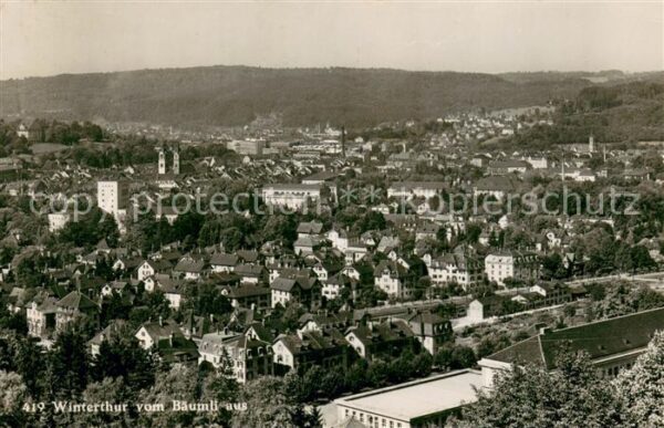 Winterthur  ZH Blick vom Bäumli