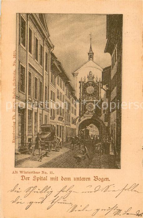 Winterthur  ZH Das Spital mit dem unteren Bogen