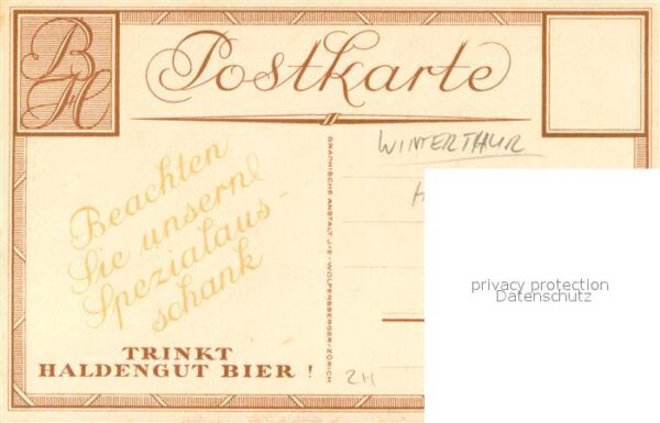 Winterthur  ZH Haldengut Brauerei Pferdegespann Künstl – Bild 2