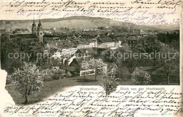 Winterthur  ZH Blick von der Hochwacht