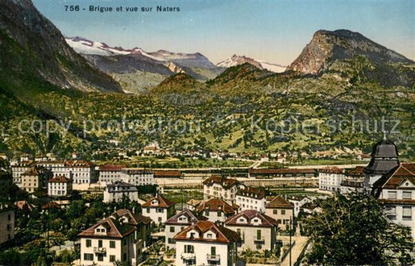Brigue Brig VS et vue sur Naters