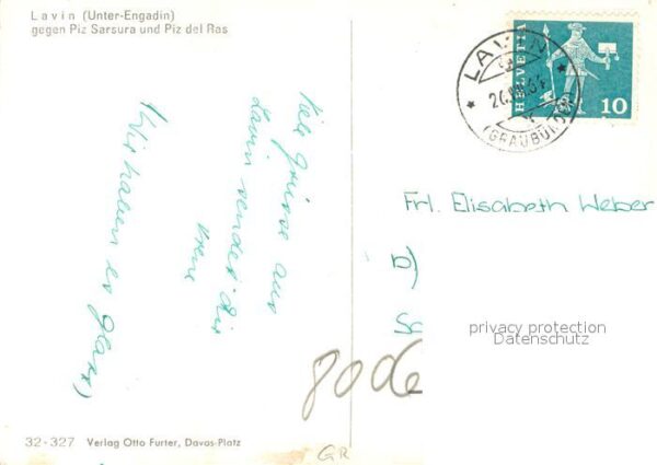 Lavin GR mit Piz Sarsura und Piz del Ras – Bild 2