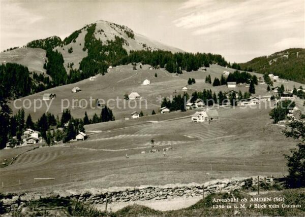 Arvenbuehl Amden SG Blick zum Gulmen