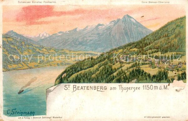 Beatenberg am Thunersee Künstlerkarte