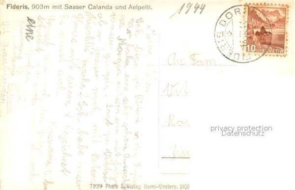 Fideris mit Saaser Calanda und Aelpelti – Bild 2
