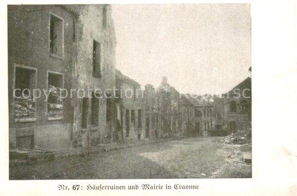 Craonne 02 Aisne Häuserruinen und Mairie
