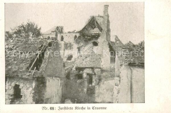 Craonne 02 Aisne Zerstörte Kirche