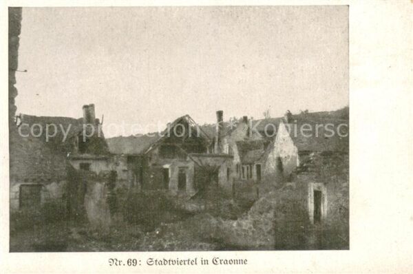 Craonne 02 Aisne Zerstörtes Stadtviertel