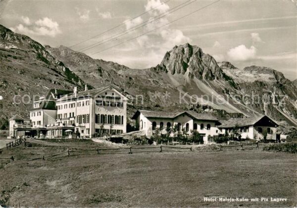 Maloja GR Hotel Maloja Kulm mit Piz Lagrev