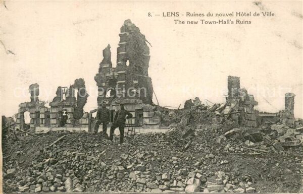 Lens Pas-de-Calais 62 Ruines du nouvel Hotel de Ville