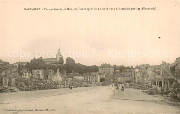 Baccarat 54 perspective de la Rue des Ponts apres l