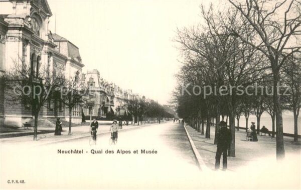 Neuchatel NE Quai des Alpes et Musee