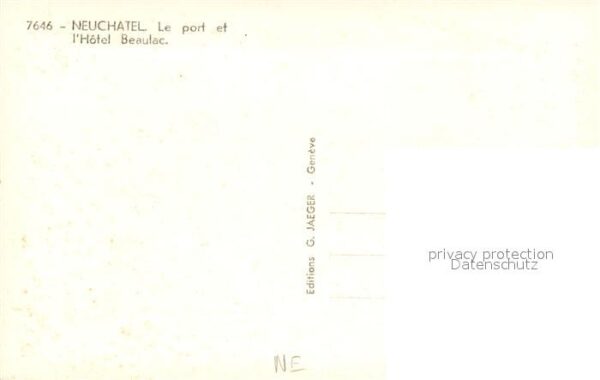 Neuchatel NE Le port et l’Hotel Beaulac – Bild 2