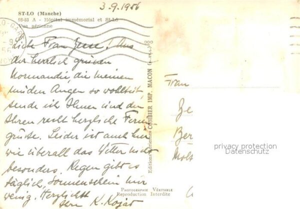 Saint-Lo Manche Hopital Immemorial et Saint Lo Vue aeri – Bild 2