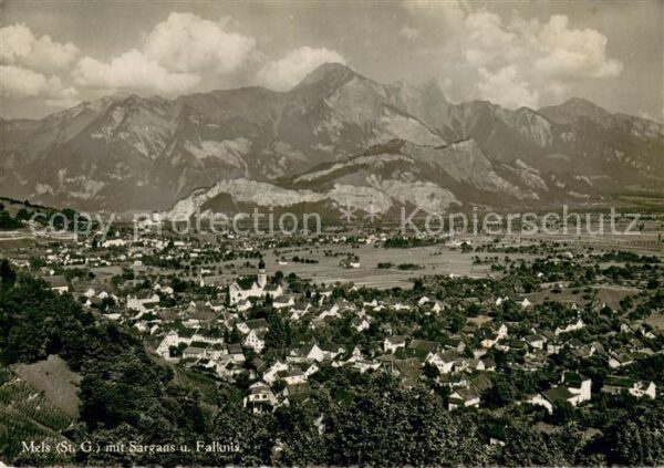 Mels Gesamtansicht m. Sargans u. Falknis