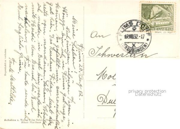 Flims Dorf Flims-Waldhaus Kath. Kirche m. Signina – Bild 2