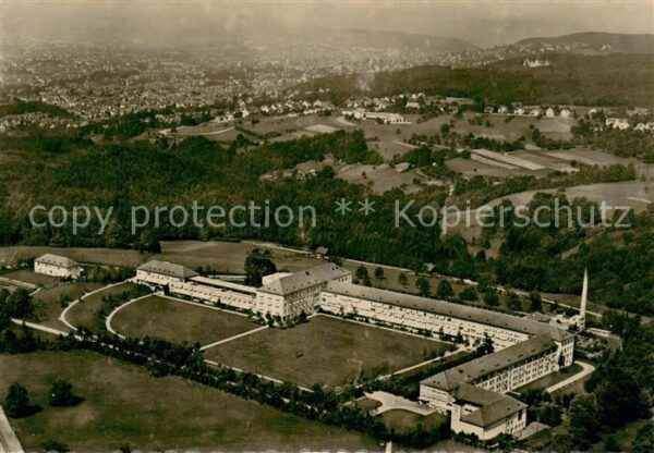 Neumuenster Zuerich Fliegeraufnahme Kranken- u. Diakonissen