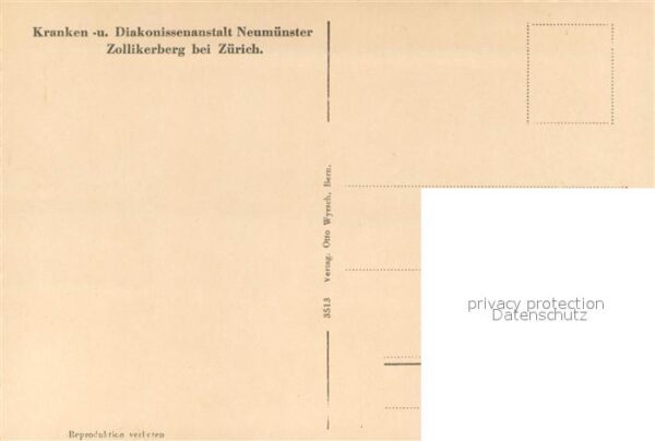 Neumuenster Zuerich Fliegeraufnahme Kranken- u. Diakonissen – Bild 2
