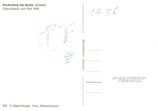 Werdenberg SG Geburtshaus von Prof. Hilty – Bild 2